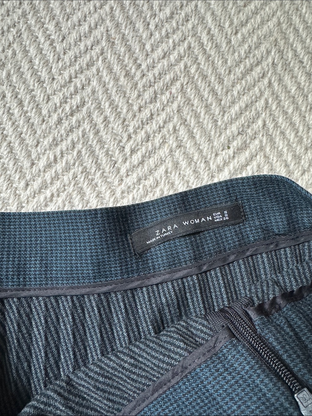 Zara Pleated Midi Skirt - Charcoal Blue - Picture 2 of 2